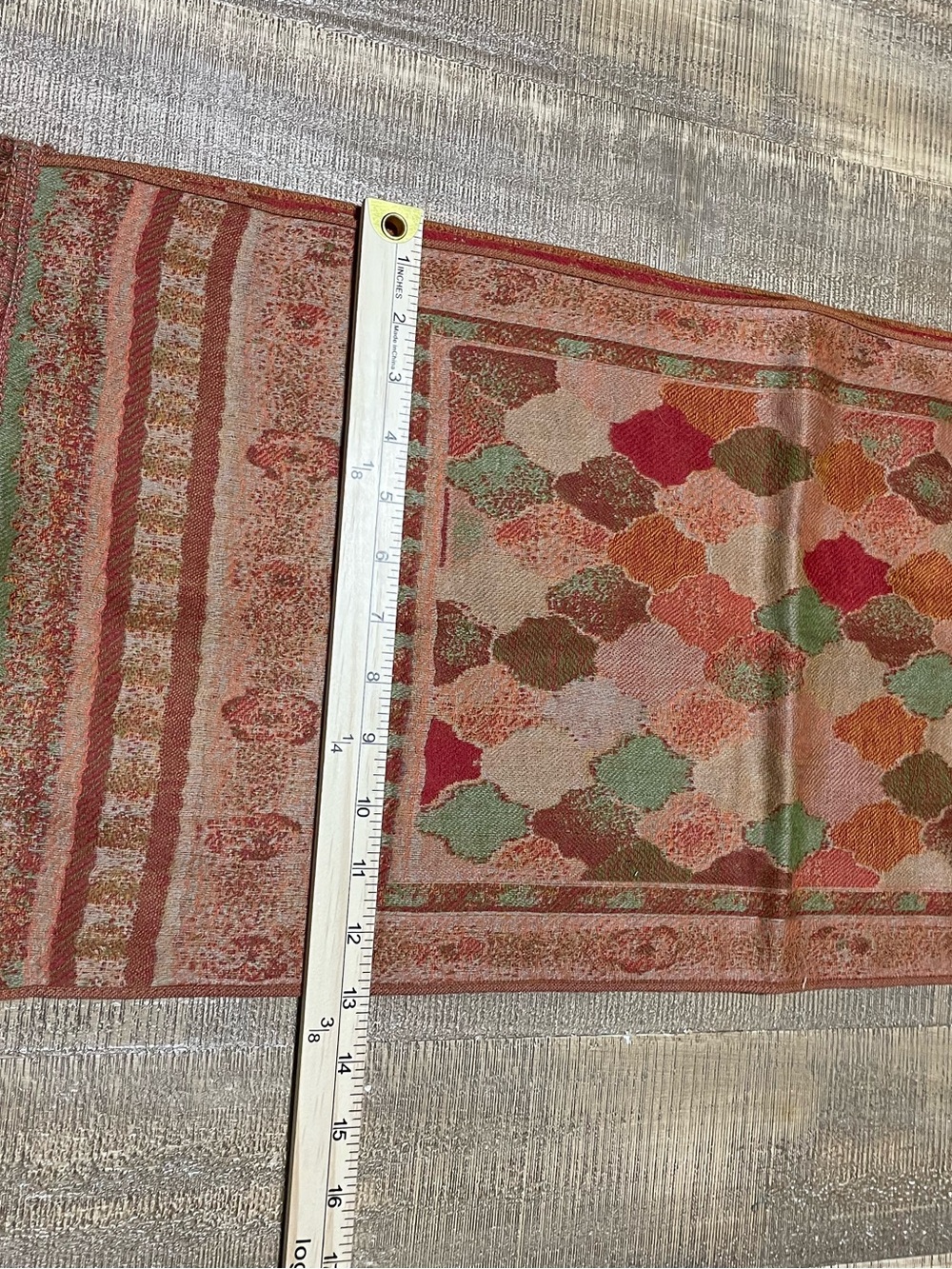 Pure wool Woolmark Warm tones Luxury wool Stole Shawl Scarf - 64x13 - Picture 5 of 6